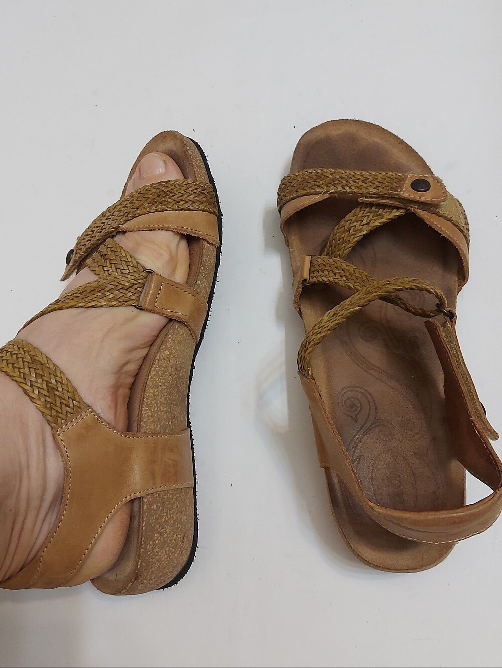 Taos Women's Braided Strappy Sandals in Tan